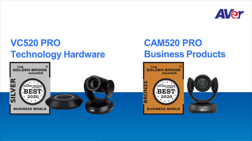 AVer VC520 PRO and CAM520 PRO Win 2020 Golden Bridge Business and Innovation Awards®