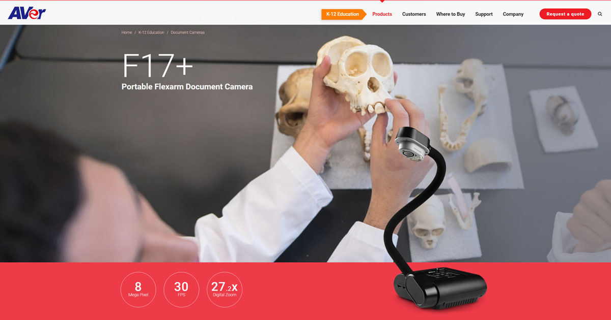 AVer Education, F17+ Flexarm Document Camera AVer USA