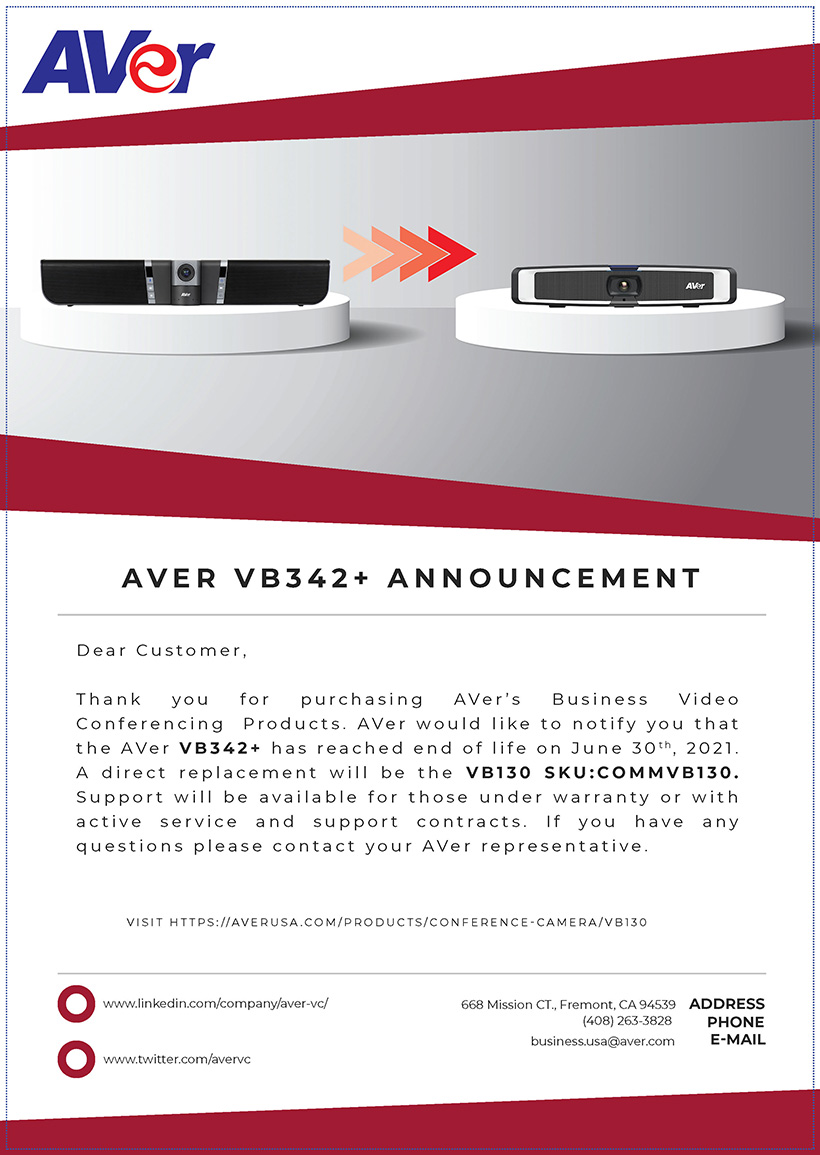 VB342+ EOL