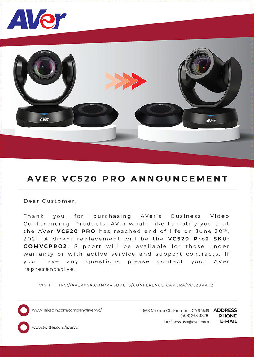 VC520 PRO EOL