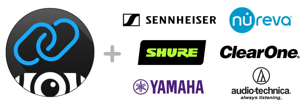 PTZ Link + Shure + Sennheiser + Yamaha + Nureva + Clearone + Audio-Technica