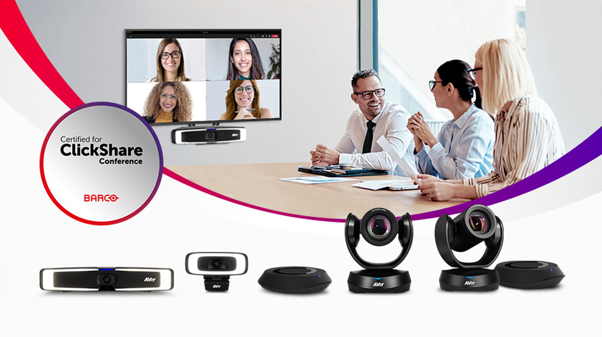 AVer USB Conferencing Cameras, Speakerphones Obtain Barco Certification