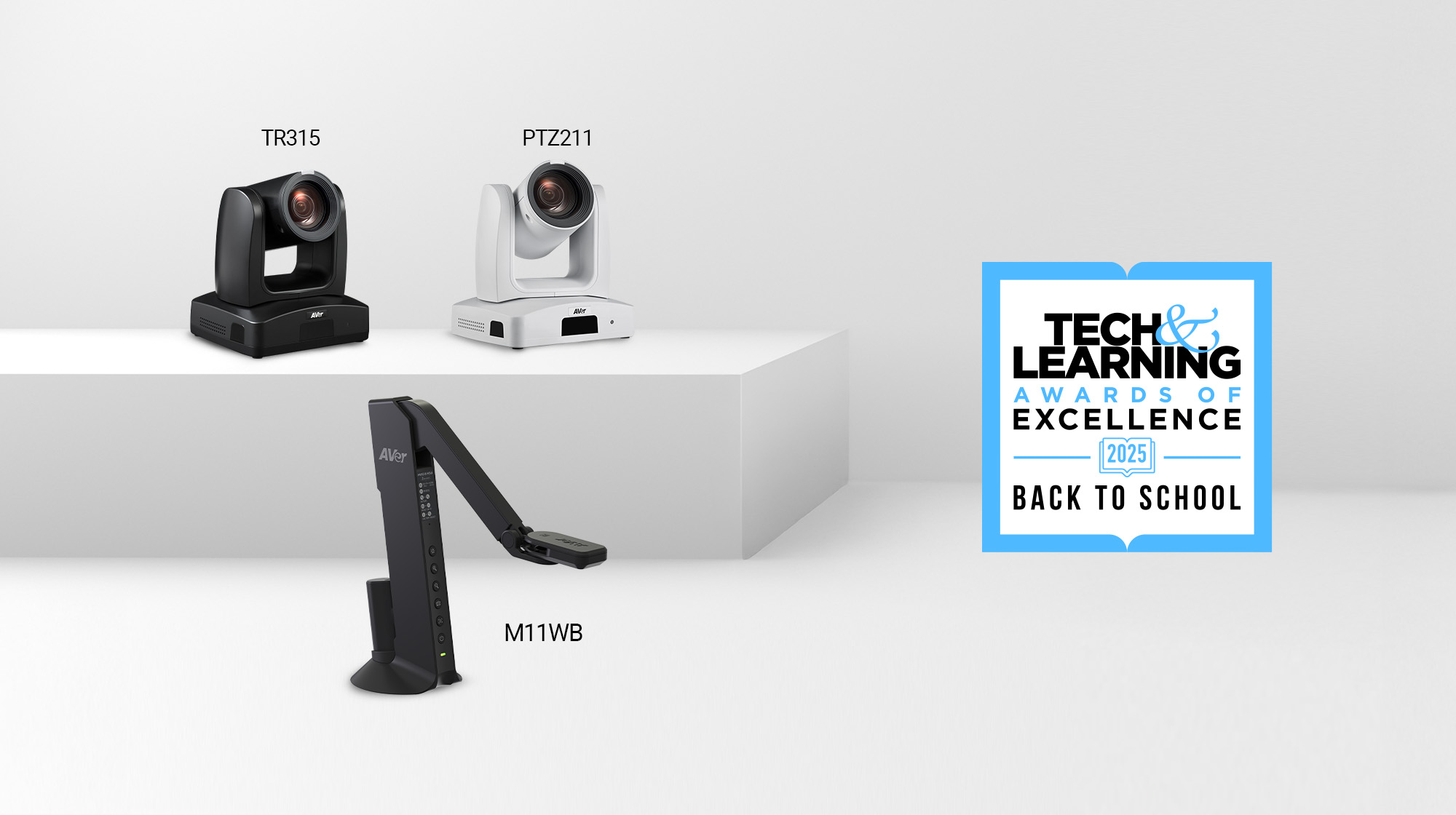 AVer’s TR315, PTZ211 and M11WB Win 2025 Tech & Learning Awards of Excellence for Innovative Classroom Solutions