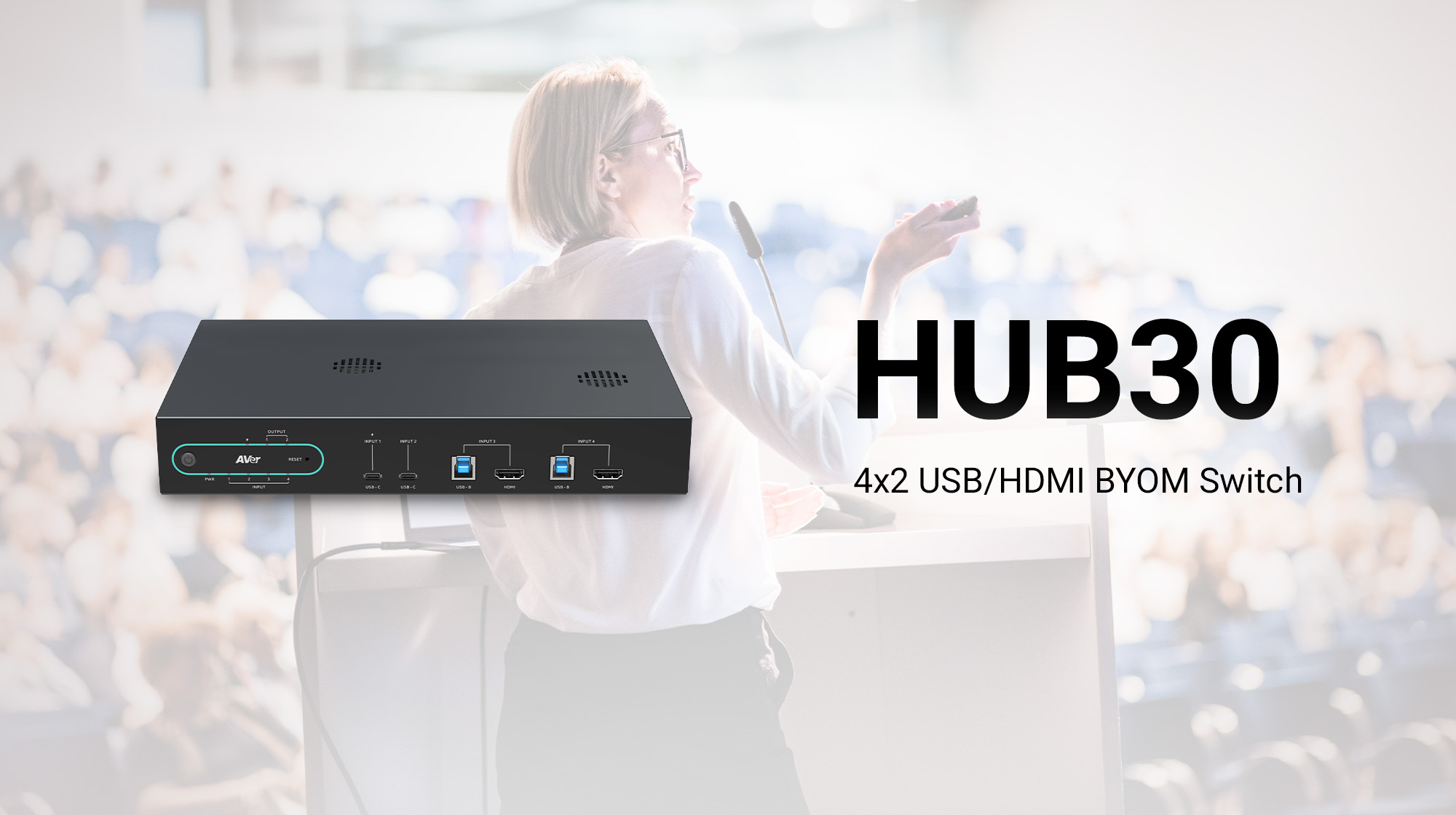 AVer Introduces HUB30, an AI-Powered BYOM Switch for Enterprise Collaboration