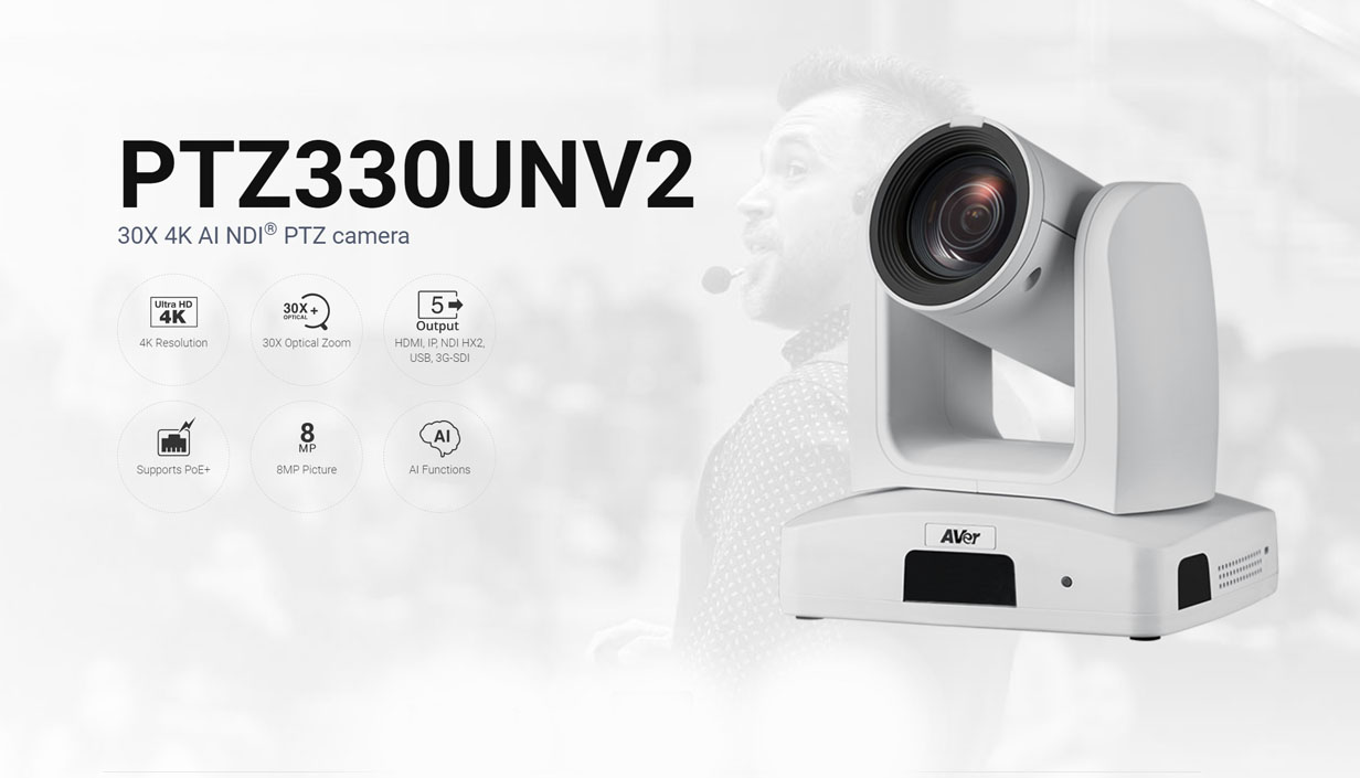 Aver PTZ330N Caméra PTZ Professionnelle Live Streaming