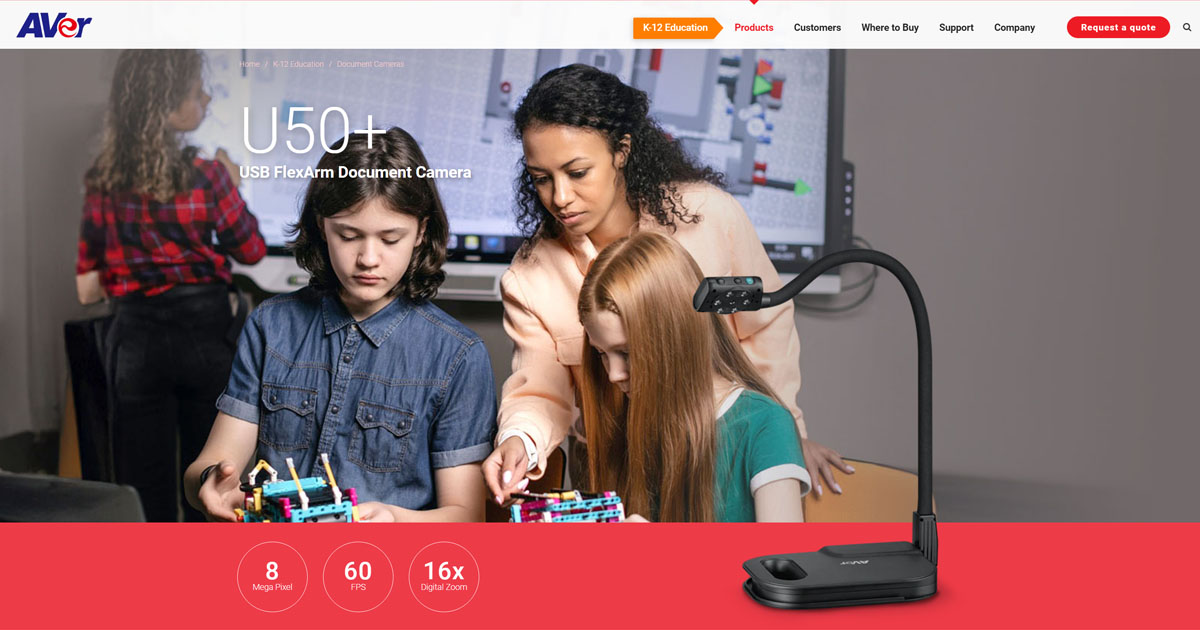 AVer Education, U50+ USB FlexArm Document Camera AVer USA